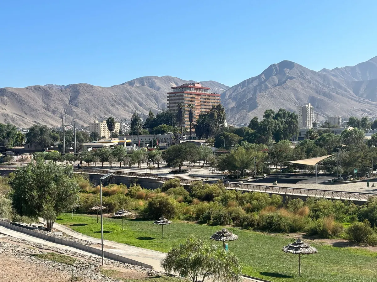 Parque Kaukari junto al río en Copiapó