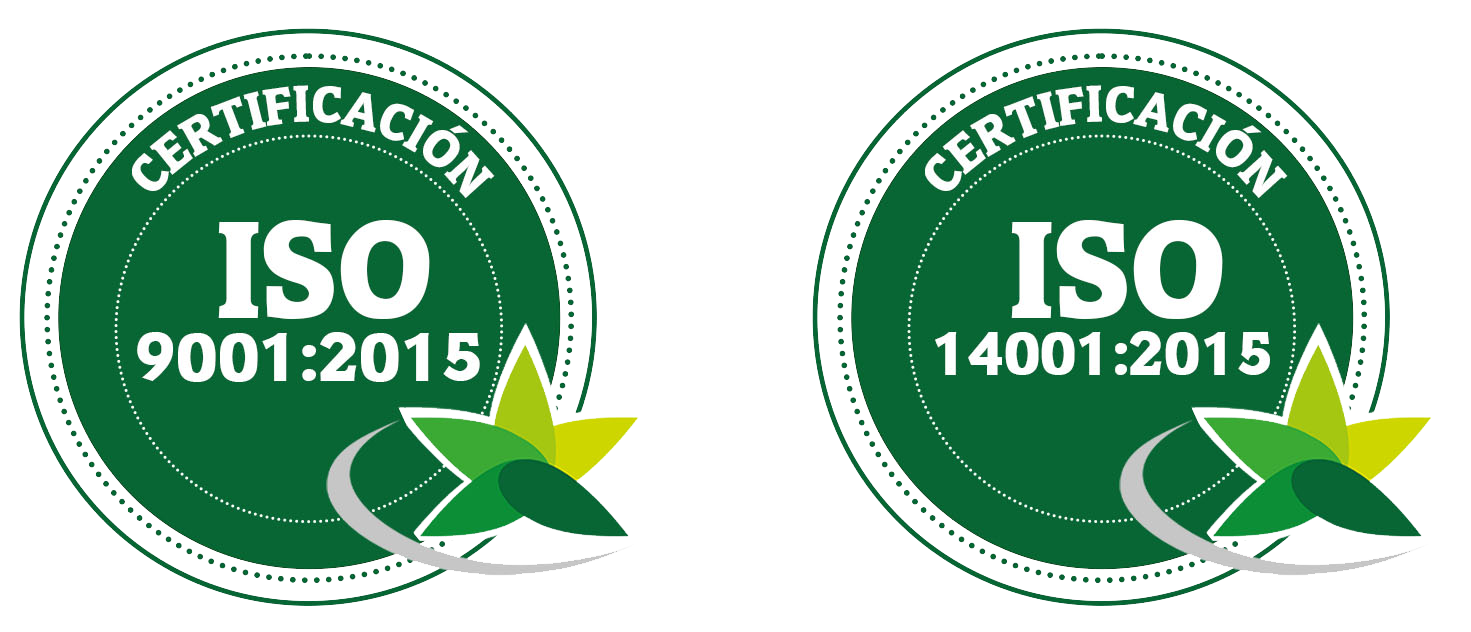 Logo PJ ISO verde 9001 y 14001